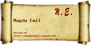 Magda Emil névjegykártya