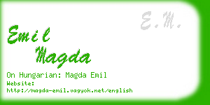 emil magda business card